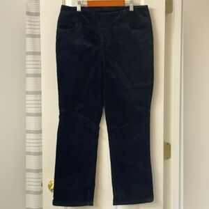 D & CO. Denim + Company Black Corduroy Pull On Pants Size 10P